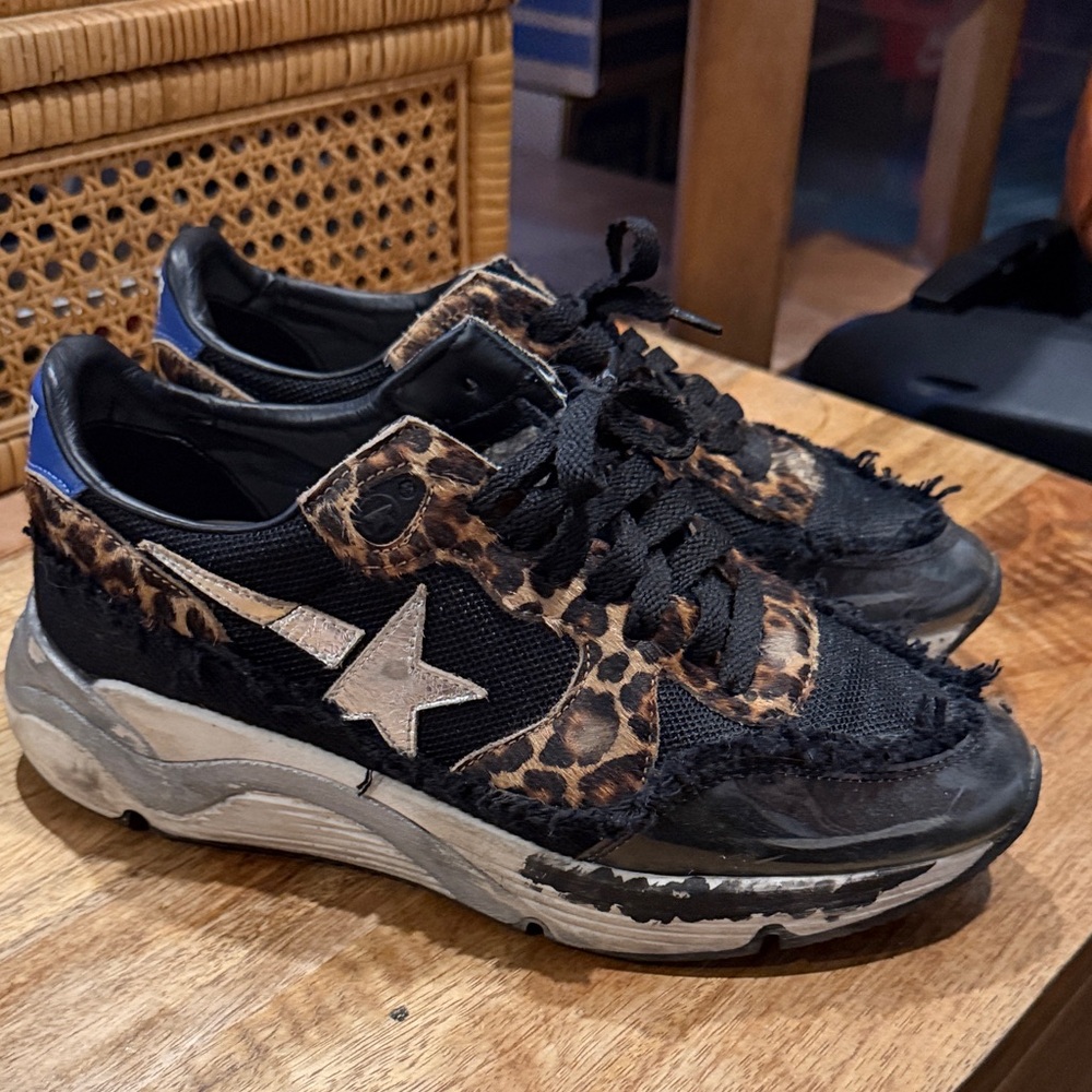 Leopard Print Sneakers golden goose